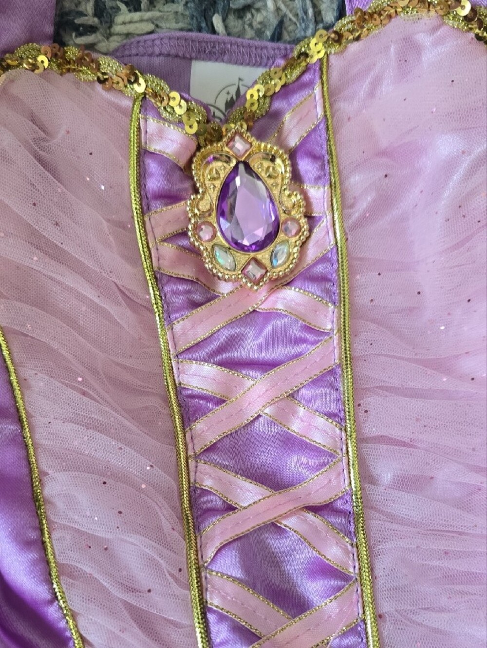 Disney Lilac Princess Dress with Gold Accents - Picture 3 of 7